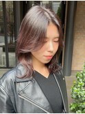 韓国系暗髪×顔まわり長めバングス