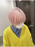 【*10代に人気*】ハイトーンピンクカラー×ショートカット*