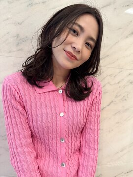 ソワリー 栄(THOiRY) ● THOiRY女性らしい柔らかヘア似合わせ小顔ゆる巻きロング