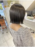 シークレットハイライト×オリーブグレージュ×ボブ