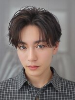 オーシャントーキョー 仙台(OCEAN TOKYO)&nbsp;ニュアンスパーマセンターパート黒髪ビジネスショートコンマヘア