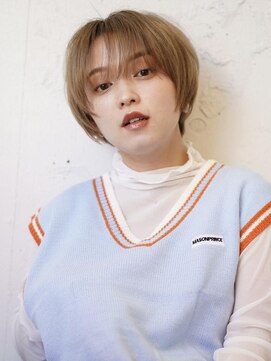 コンティロミー(CONTI ROMMY.) ミルクティカラーの小顔ショートヘア/無造作/20代～50代