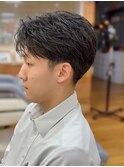フェザーショート/フェザーパーマ/刈り上げセンターパート