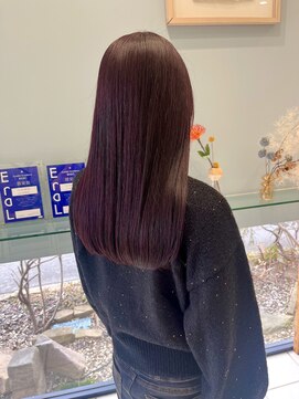 セリオアンジョウ(serio anjo) ボルドーブラウン×髪質改善ストレート