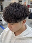 波巻きパーマ