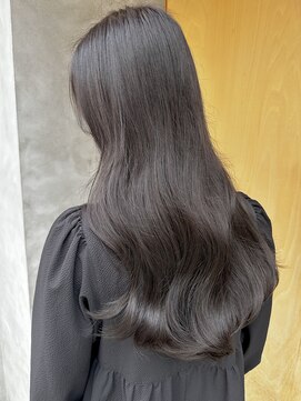 イニ 福井店(ini) ブリーチなし暗めオリーブグレージュ《出海》