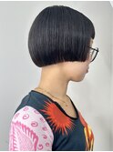 ボブ/ミニボブ/切りっぱなしボブ/ワンレン/黒髪