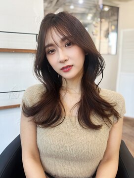 マインバイアフロートギンザ(MYNE by AFLOAT GINZA) くびれレイヤーカット／シースルー2wayバング【銀座】