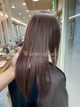 暖色系カラー/レイヤーロング