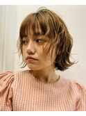 外ハネレイヤーボブパーマ