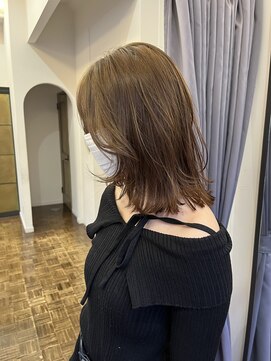 ヘアーアイスカルテット(HAIR ICI QUARTET) ブリーチなしダブルカラーでオリーブベージュ◎