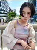 暗髪ハンサムショート
