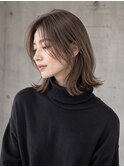 【HEY 松本】ベージュグレージュ×くびれミディアムウルフ