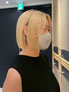 ガリカ 蔵前(Gallica) <ゲスト>ミニボブにハイトーンのブロンドカラー