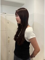 エイチ 梅田(H)&nbsp;ブリーチなしカラー丸みショートタッセルボブ浴衣前下がりボブ