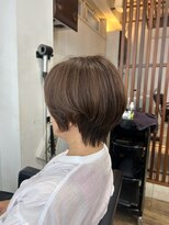 ハーツ 青山表参道店(Heart's) 白髪ぼかし脱白髪染め似合わせショートボブ40代50代60代