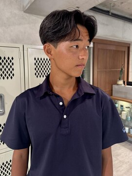 ハイプ マン 藤沢(HYPE MAN) フェザーパーマ毛流れパーマセンターパートニュアンス眉カット