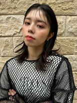 アース 上大岡店(HAIR&MAKE EARTH)&nbsp;ゆるい外はねとウェット質感で決まるセミロング【上大岡】