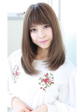 エミル 国分寺(emile) 小顔に見えるオン眉バングの伸ばしかけレイヤー【国分寺】