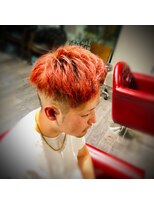 サンアンドマーリィズバーバー 駅前店(SON&MARLEY'S BAR BER)&nbsp;ツーブロックダークレッド