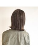 シンプルボブ　シアベージュ