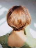 簡単スタイリング♪うるツヤ愛されブラウン☆丸みショート