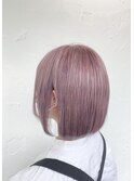 コンパクトボブ  ホワイトピンクアッシュ