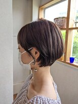 ヘアガーデンチェレステ(hair garden celeste) ラベンダーアッシュ　ショートボブ　徳島美容室