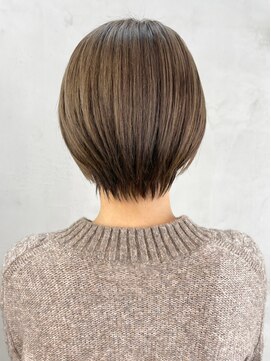 アルバム 銀座(ALBUM GINZA) ブラウンショート_外ハネボブセクションカラー_ba384921