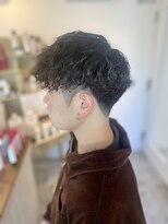 ソイクフ 高田馬場店(SOY-KUFU) MEN’S HAIR マッシュパーマのアッシュブラック