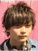 メンズツーブロックショートウルフ