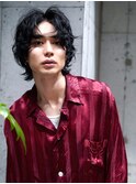 salonLylaオリジナルウェーブ　無造作ミディマッシュウルフ