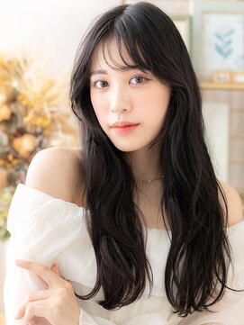 カバーヘア ブリス 川口(COVER HAIR bliss) 韓国風ロングゆるふわカールグレージュカラー