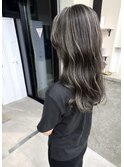 ロング/ハイライト　グレージュ