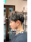 ショートマッシュ×メンズハイライト