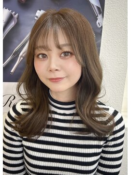 ブランシェ 春日井市民病院前店(BRANCHE) ミディアムレイヤー×オリーブカラー