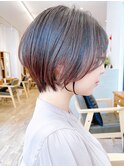 say.田代ベージュ細めハイライト丸顔ミルクティークラゲヘアー