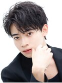 【シャープパーマ】フェザーショート センターパート