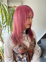 デート 下北沢(DATE)&nbsp;下北沢デザインカラー顔周りレイヤーカットハイトーンブリーチ◆