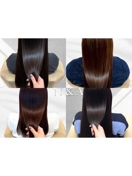 《髪質改善トリートメントで理想のツヤ髪ロング》柔らかく自然な質感でうる艶まとまるミディアム＆ロング◎