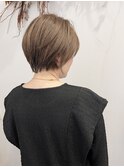 白髪染め黒髪→ブリーチなし透明感カラー