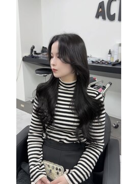 アクション 心斎橋店(ACTION) レイヤーカット　韓国ヘア　顔まわりカット　ブリーチなしカラー