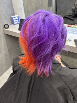 いろあそび 八王子 【ツートンカラー】オレンジ×パープル