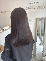 エクレヘアー(Ecre hair)&nbsp;ストレートスタイル×ミルクティーブラウンカラー