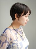 前下がりショート・ボブ/絶壁解消/前髪あり/20代/30代/丸み
