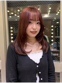 ハイレイヤー　ウルフヘア　韓国風ヘア　暖色【大宮美容室】