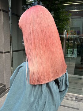 ベレーザ 渋谷(BELEZA) 4231ニュアンスカラーホワイトピンクレイヤーロングベビーピンク