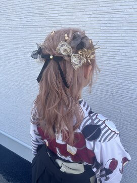 ボアップ 新居浜店(boappu) #ヘアセット #袴ヘアー #ハーフアップ