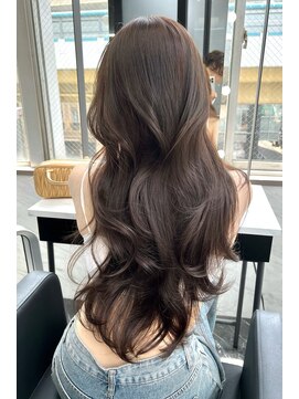 ランズ(LANDS) レイヤーカット　アッシュブラウン 【韓国ヘア 大阪 梅田】