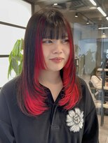 ラック 本厚木店(LUCK)&nbsp;顔まわりレイヤーカット/イヤリングカラー